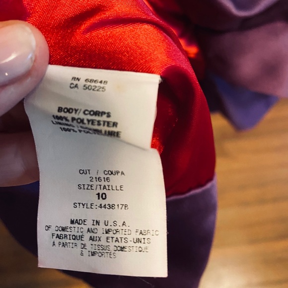 Festive Red & Purple A.B.S Dress For Holiday Cards - Picture 6 of 16